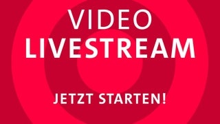 Schriftzug: Video Livestream jetzt starten