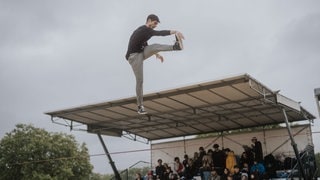 Akrobatik auf der Slackline im Sportbereich (Foto: SWR3, Fotograf: Ronny Zimmermann) Akrobatik auf der Slackline im Sportbereich
